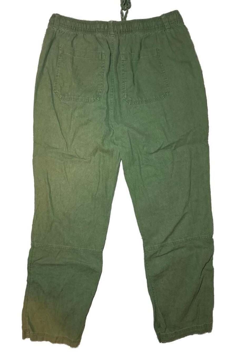Time and Tru Women's Olive Green Pull-On Drawstring Cargo Pants - Picture 3 of 3